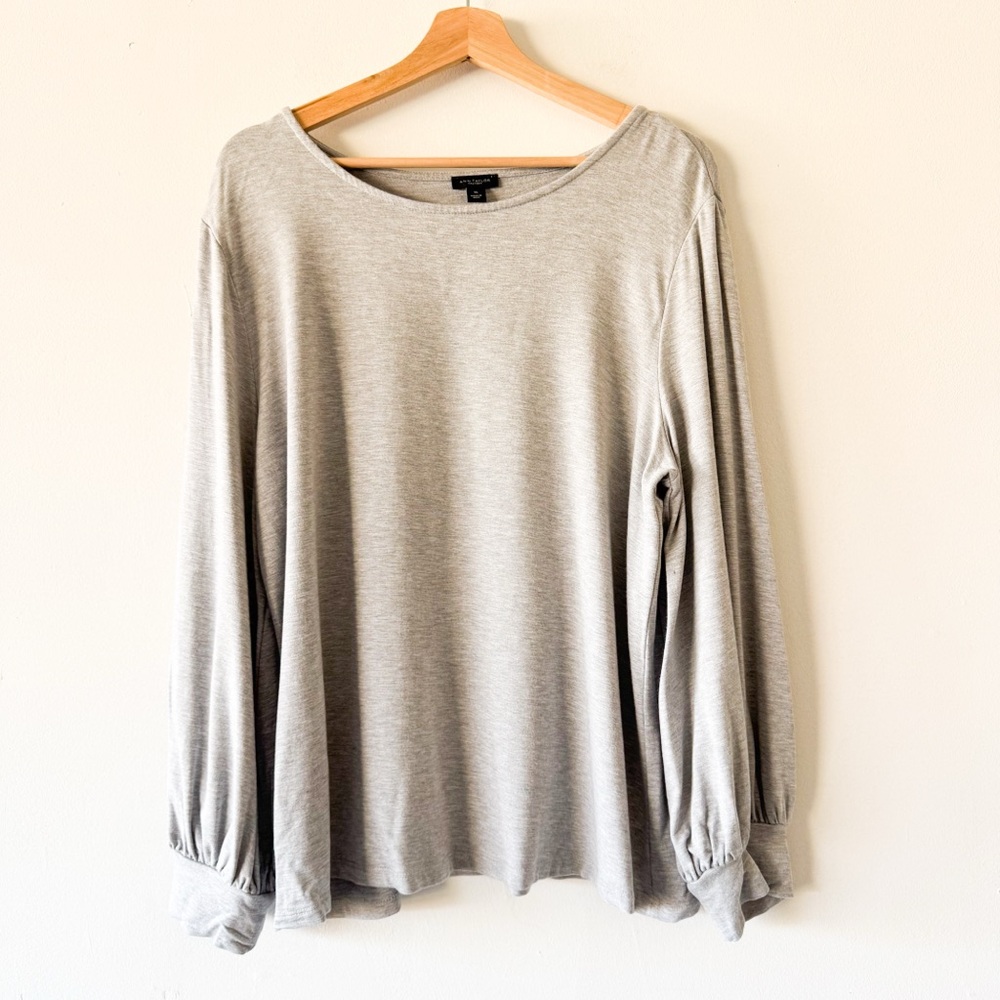 Ann Taylor Women’s Long Sleeve Gray‎ Top Size XL